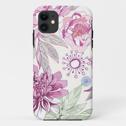 Muster mit rosa Blumen Case-Mate iPhone Hülle (Rückseite)