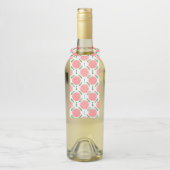 Muster mit rosa Blumen Flaschenanhänger (Auf Flasche)