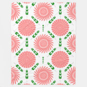 Muster mit rosa Blumen Fleecedecke (Vorderseite)