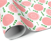 Muster mit rosa Blumen Geschenkpapier (Rolleneckpunkt)
