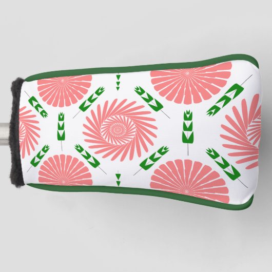 Muster mit rosa Blumen Golf Headcover (Vorderseite)