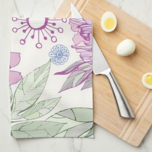 Muster mit rosa Blumen Handtuch (Viertel Falte)