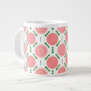 Muster mit rosa Blumen Jumbo-Tasse
