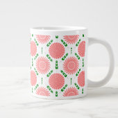 Muster mit rosa Blumen Jumbo-Tasse (Rechts)