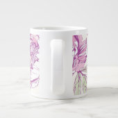 Muster mit rosa Blumen Jumbo-Tasse (Rückseite)