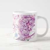 Muster mit rosa Blumen Jumbo-Tasse (Rechts)