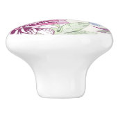 Muster mit rosa Blumen Keramikknauf (Seitenansicht)