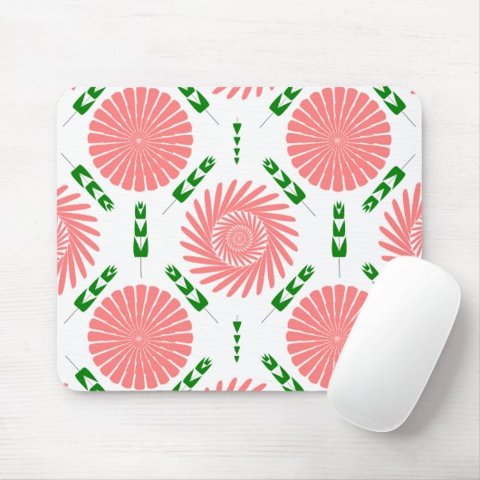 Muster mit rosa Blumen Mousepad (Mit Mouse)