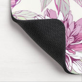 Muster mit rosa Blumen Mousepad (Ecke)