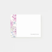 Muster mit rosa Blumen Post-it Klebezettel (Vorderseite)