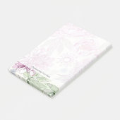 Muster mit rosa Blumen Post-it Klebezettel (angewinkelt)