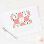 Muster mit rosa Blumen Quadratischer Aufkleber (Umschlag)