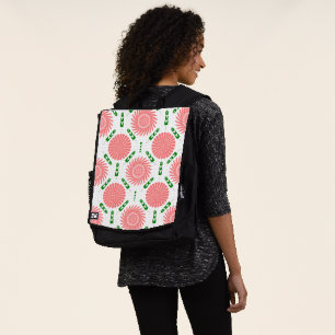 Muster mit rosa Blumen Rucksack