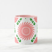 Muster mit rosa Blumen Tasse (Zentrum)