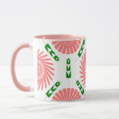 Muster mit rosa Blumen Tasse (Links)