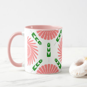 Muster mit rosa Blumen Tasse