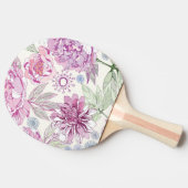 Muster mit rosa Blumen Tischtennis Schläger (Seitenansicht)