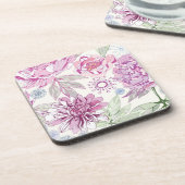 Muster mit rosa Blumen Untersetzer (Linke Seite)