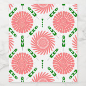 Muster mit rosa Blumen Weinetikett (Einzelnes Label)