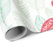 Muster mit rosa Flamingo-Ornamenten im Hintergrund Geschenkpapier (Rolleneckpunkt)