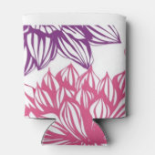 Muster mit rosa Stichen und Dahlien Dosenkühler (Rückseite)