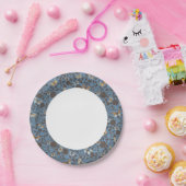 Muster mit Rose und Schmetterling Pappteller (Party)