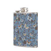 Muster mit Rosen und Schmetterling Flachmann (Links)