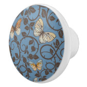 Muster mit Rosen und Schmetterling Keramikknauf (Rechts)