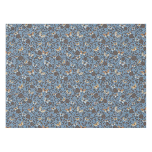 Muster mit Rosen und Schmetterling Tischdecke (Vorderseite (Horizontal))