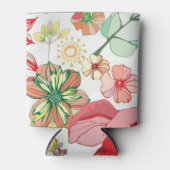 Muster mit roten Blume Dosenkühler (Vorderseite)