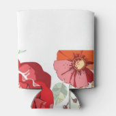 Muster mit roten Blume Dosenkühler (Rückseite)