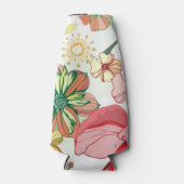 Muster mit roten Blume Flaschenkühler (Vorderseite)