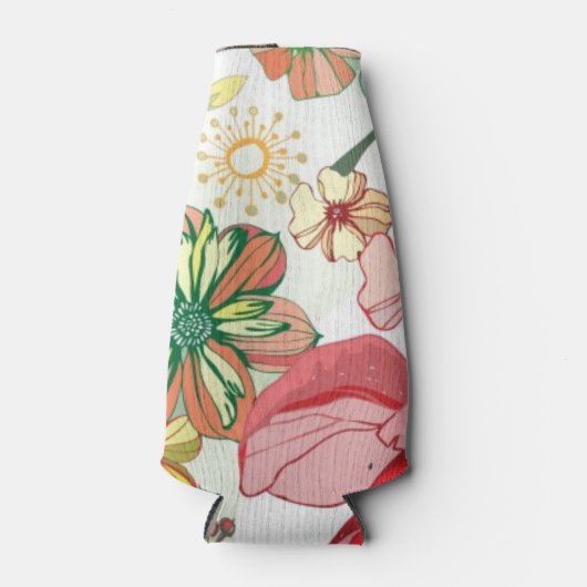 Muster mit roten Blume Flaschenkühler (Vorderseite)