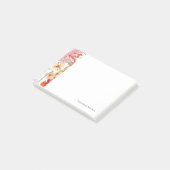 Muster mit roten Blume Post-it Klebezettel (angewinkelt)