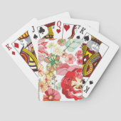 Muster mit roten Blume Spielkarten (Rückseite)