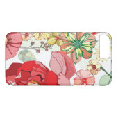 Muster mit roten Blumen Case-Mate iPhone Hülle (Rückseite (Horizontal))