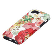 Muster mit roten Blumen Case-Mate iPhone Hülle (unten)