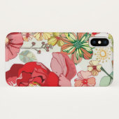Muster mit roten Blumen Case-Mate iPhone Hülle (Rückseite (Horizontal))