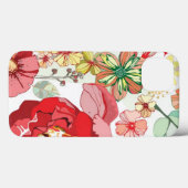 Muster mit roten Blumen Case-Mate iPhone Hülle (Rückseite (Horizontal))