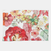 Muster mit roten Blumen Küchentuch (Horizontal)