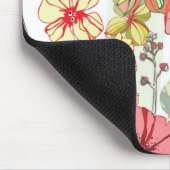 Muster mit roten Blumen Mousepad (Ecke)