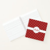 Muster mit roten Punkten und Monogramm Notizblock (Innenseite)