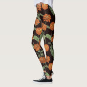 Muster mit roter Ringelblume Leggings (Links)