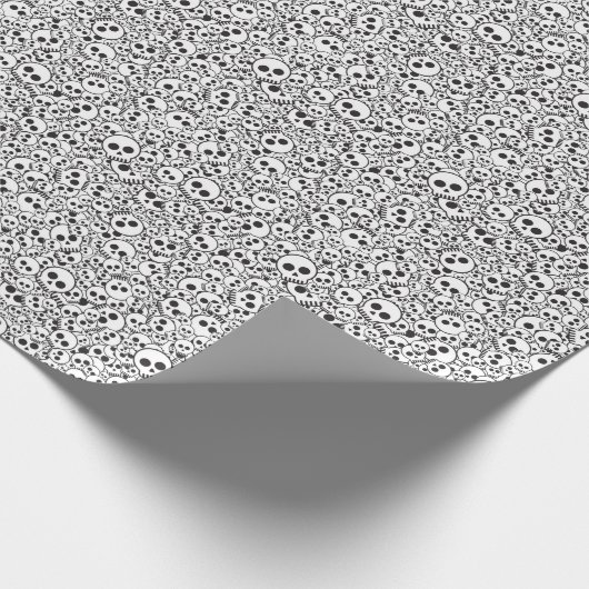 Muster mit Schädeln Geschenkpapier (Ecke)