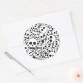 Muster mit Schädeln Runder Aufkleber (Umschlag)