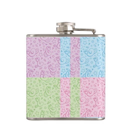 Muster mit Schlangen Flachmann (Rückseite)