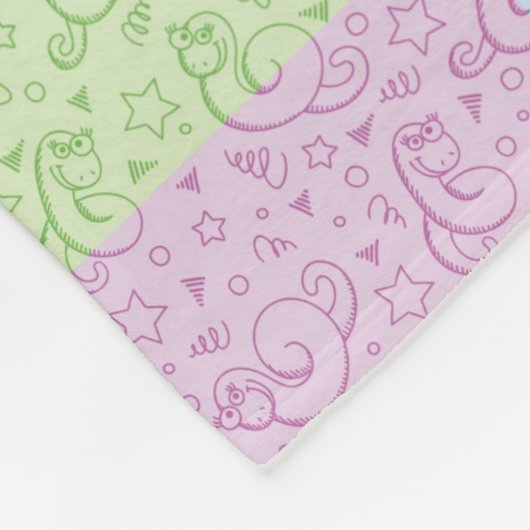 Muster mit Schlangen Fleecedecke (Ecke)