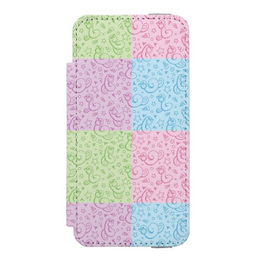 Muster mit Schlangen Incipio iPhone Geldbeutel-Hülle (Folio Vorderseite)