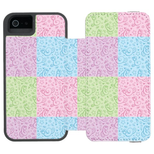 Muster mit Schlangen Incipio iPhone Geldbeutel-Hülle (Folio Geöffnet)