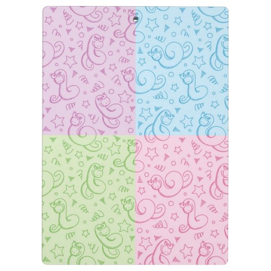 Muster mit Schlangen Klemmbrett (Rückseite)